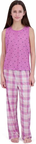 Girls Pajamas Set - 3-Piece PJs Set, Tee, Pants & Shorts, Soft Girls’ Sleepwear, Teen Kids Pajamas, Sizes 5-16 in Saudi Arabia