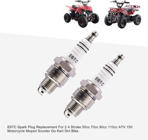 GOOFIT E6TC Spark Plug Replacement for 152F 154F 50cc 70cc 90cc 110cc Motorcycle ATV Go-karts Mini Bike 150cc Moped,Pack of 1 in Kuwait