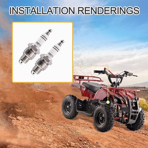 GOOFIT E6TC Spark Plug Replacement for 152F 154F 50cc 70cc 90cc 110cc Motorcycle ATV Go-karts Mini Bike 150cc Moped,Pack of 1 in Kuwait