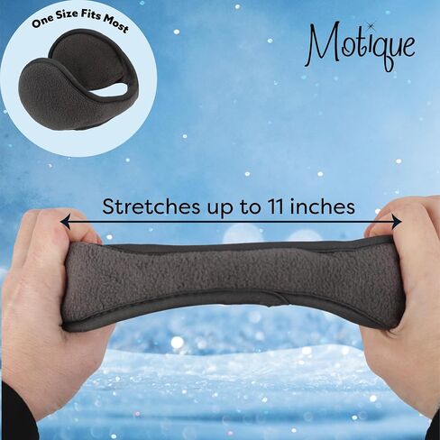 Motique Accessories Adjustable Ear Warmers Men Women Solid Polar Fleece Folding Winter Earmuff in Saudi Arabia