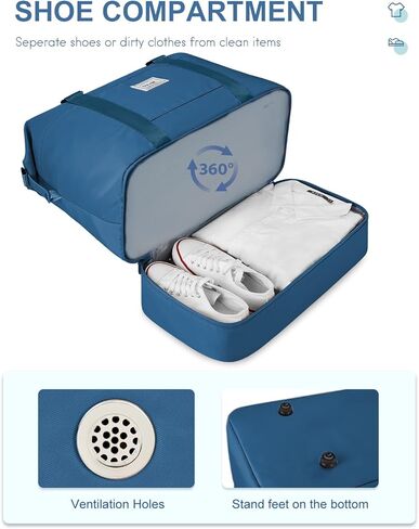 BAGAIL Travel Duffel Bag - Weekender, Overnight Gym Carry On Tote with Wet Pocket, Hospital Mom Bag for Labor and Delivery - Extra Large, Black in Kuwait