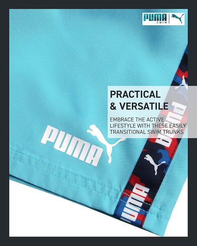 Puma Boys Swim Trunks - 2 حزمة حزمة شورت شورت شورت جاف جاف للبنين مع بطانة شبكة التنفس (الأحجام: S -XL) in Kuwait