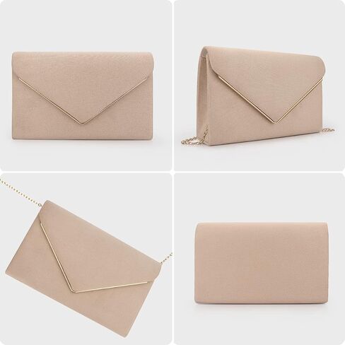 BBjinronjy Clutch Purse for Women Evening Bags Handbags for Wedding Party Cocktail Prom Faux Suede Crossbody Shoulder Bag in Kuwait