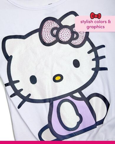 Hello Kitty Girls Tutu Skirt Set - 2 Piece Short Sleeve Graphic Top and Tulle Tutu Skirt Outfit Set (Sizes: 2T-12) in Saudi Arabia