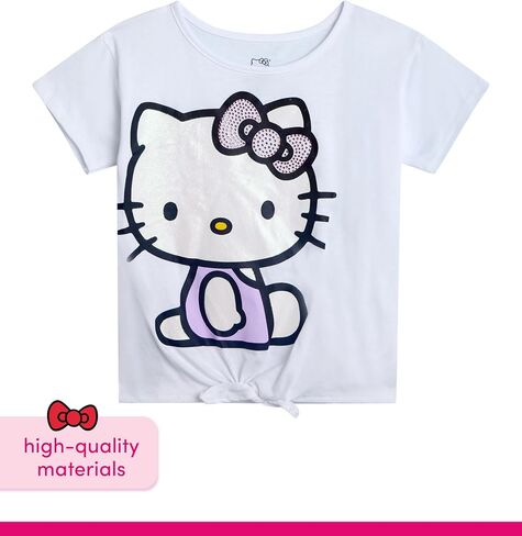 Hello Kitty Girls Tutu Skirt Set - 2 Piece Short Sleeve Graphic Top and Tulle Tutu Skirt Outfit Set (Sizes: 2T-12) in Saudi Arabia