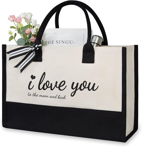 TOPDesign Canvas Tote Bag, Bridal Shower Gifts for Bride, Wedding Bachelorette Bride Gifts Shoulder Bag in Kuwait