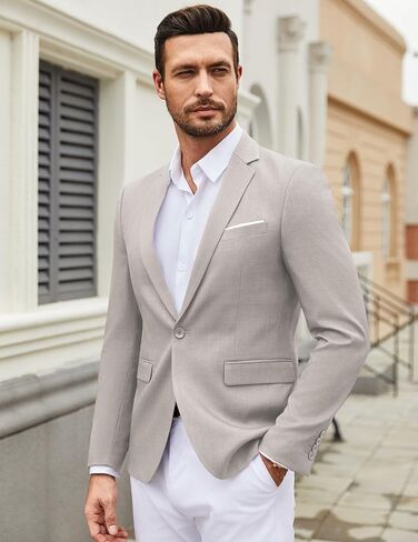 COOFANDY Mens Casual Blazer Suit Jackets Slim Fit One Button Sport Coats Lightweight Business Sports Jackets in Kuwait