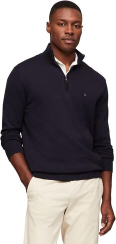 Tommy Hilfiger Men's Lightweight Pullover Quarter Zip Sweater in Saudi Arabia