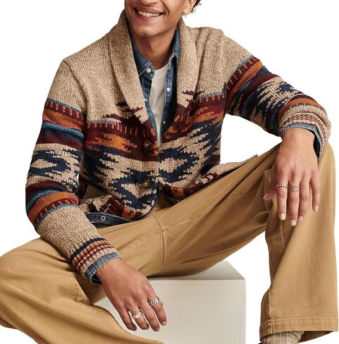 Lucky Brand Men's Southwest Shawl Cardigan in Kuwait