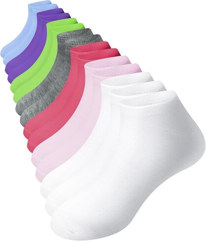 15 Pairs Kids Socks for Boys Girls Low Cut Athletic Ankle Socks Half Cushioned Crew No Show Sock in Kuwait