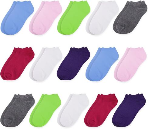 15 Pairs Kids Socks for Boys Girls Low Cut Athletic Ankle Socks Half Cushioned Crew No Show Sock in Kuwait