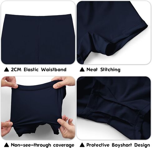 QBK 2T-14 Years Girls Swim Shorts Toddler Boyshort Swimsuit UPF 50+ Quick Dry Rash Guard Swim Bottoms in Saudi Arabia