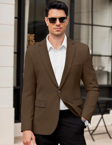 COOFANDY Men's Casual Blazer Regular Fit Lightweight Sport Coats One Button Suit Jacket Dress Blazer Jackets in Saudi Arabia