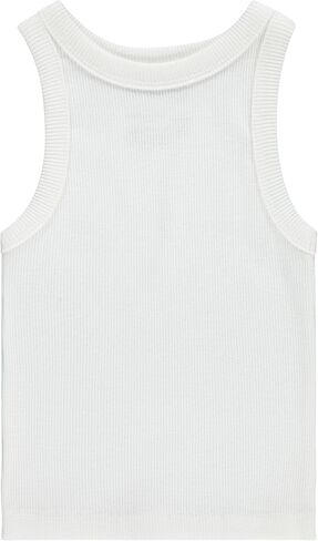 Girls' 4-Pack Ribbed Tank Tops – Sleeveless Cotton Blend Tees for Everyday Wear, Layering, or Summer Outfits (Sizes 4-14) in Saudi Arabia