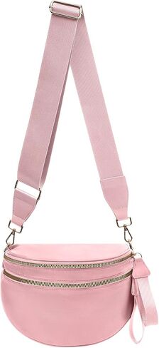 Crossbody Bags Bum Bag for Women Large Sling Bag Purse with Adjustable Strap（Black） in Kuwait