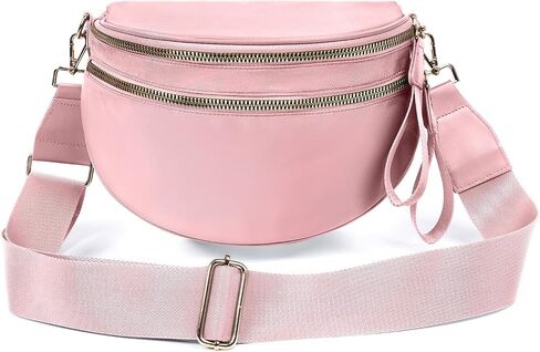 Crossbody Bags Bum Bag for Women Large Sling Bag Purse with Adjustable Strap（Black） in Kuwait