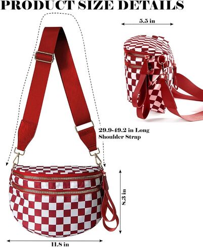 حقيبة BAM Crossbody Bag Bag Bag Bag Bag Bass للنساء ، وحزم حزم حزم فاصلة فسيحة in Kuwait