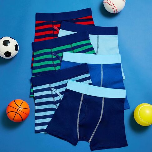 Saint Eve Kids Little Boys Cotton Cotton Door ، Soft Breatable Multi Pack Boxer Boxer in Kuwait