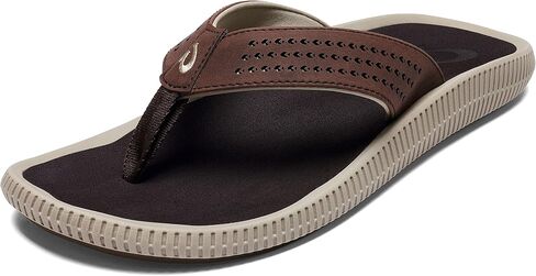 Olukai Ulele Men's Beach Sandals ، Flop Flop المقاومة للماء ، ودعم القوس الملاءمة والراحة ، والوزن الخفيف ودائم ، والقبض على الجر والجر in Kuwait
