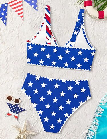KANGKANG Girls Swimsuit Bikini Set Solid Color V-Neck Two Piece Bathing Suit with Chest Pad Adjustable Straps Swimwear 7-16T in Kuwait