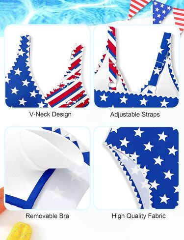 KANGKANG Girls Swimsuit Bikini Set Solid Color V-Neck Two Piece Bathing Suit with Chest Pad Adjustable Straps Swimwear 7-16T in Kuwait
