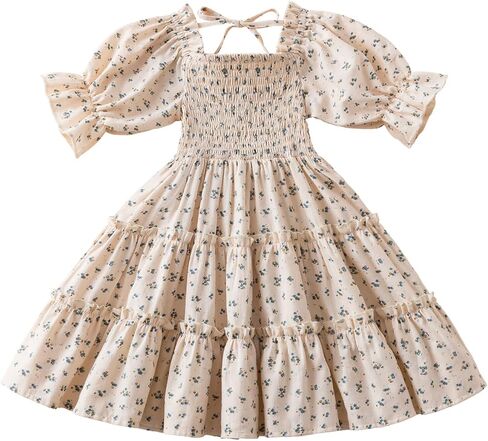 nnjxd فتاة صغيرة الفتاة الأزهار فستان الأميرة Girls Casaul مطبوعة A-Line Sundress in Kuwait