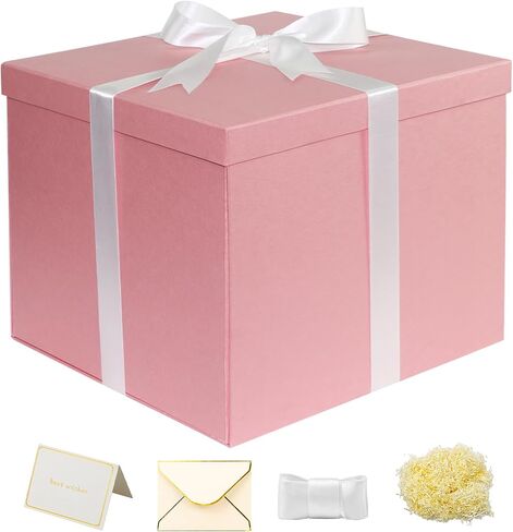 YINUOYOUJIA Large Gift Box 12x12x10 Inches,Black Gift Boxes for presents,Birthday Gift Box,Present box Gift Box Packaging for Valentine's Day,Mother's Day,Christmas,Anniversaries… in Kuwait