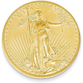 صلبة 22 كيلو أصفر الذهب 1oz عملة النسر الأمريكي (1.28 × 1.28 بوصة)