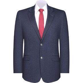 Men's Sport Coat Classic Fit Knit Blazer 2 Button Single Breasted Notch Lapel Casual Sports Jacket for Daily