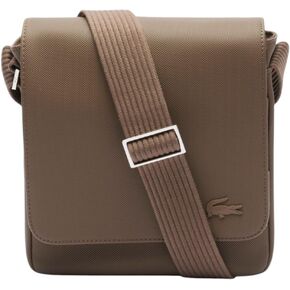 Lacoste Mens Classic Flap Close Shoulder Bag, Brown, One Size