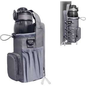 Magnetic Gym Bag for Men and Women, Magnetic Water Bottle Holder for Gym, Small Gym Bag, Gym Gifts for Women and Men (All Black)