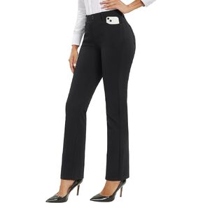 stelle Women Dress Pants الأعمال غير الرسمية ساق مستقيمة 30 "سروال عمل امتداد سحب على بنطلون منتظم مع 4 جيوب in Kuwait