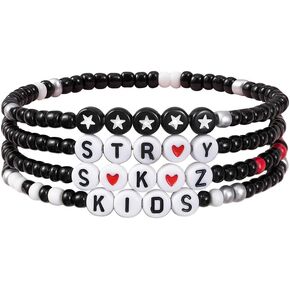 مجموعة أساور Cogu Stray-Kids-أساور الصداقة المستوحاة من Skz ، هدايا Merch Merch المثالية لـ Kpop-Stry Merch Formits Ataids Ataids.