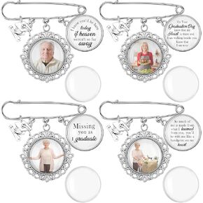 خاطئ 4 PCS التخرج التذكاري PIN DIY Photo Tassel Charm في عداد المفقودين لك كما أخرج التعاطف التذكاري صورة PIN لفئة 2025 التذكارات هدايا
