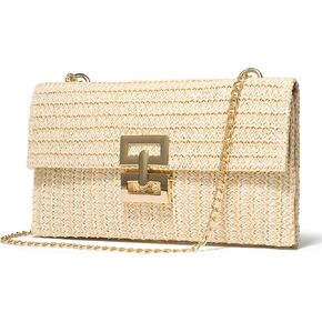 SWEETV Straw Purse Woven Beach Bag Summer Straw Clutch Purse Boho Crossbody Bags for Women Small Raffia Shoulder Bag