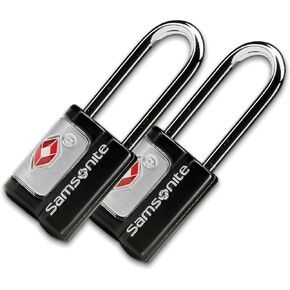 قفل مفتاح Samsonite 2 Pack ، قفل السفر المعتمد TSA ، الأسود