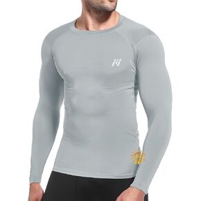 حارس راش للرجال قميص السباحة ، upf 50+ long sleeve ضغط الطفح الجلدي القمصان حماية أشعة الشمس 1/2/3 حزمة