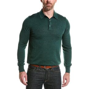 Brooks Brothers Mens Merino Wool Long Sleeve Soft Knit Polo Shirt ،