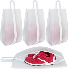Vorspack Shoe Bags for Travel - 4 Pack Large Transparent Shoe Organizer with Handle Dustproof Shoe Bag Reusable Shoe Storage Bags for Men & Women