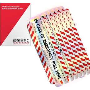 Family ROTH ID TAG™ Kit | Emergency Contact Identification System for Car Seats, Strollers, Wheelchairs, Walkers, and More!