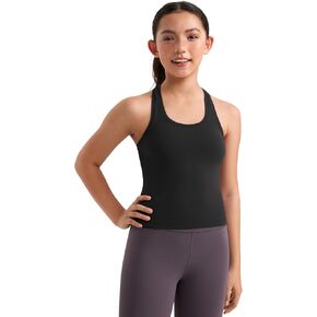 CRZ Yoga Girls Butterluxe Crew Round Neck Racerback Tarkout Tank For Teen Kids Active Dance Dance Oclessed Ocles