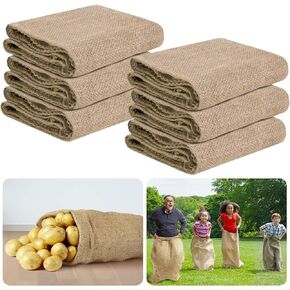 Ebaokuup 12 Pack Easter Large Potato Sack Race Bags-39 "X21" Burlap Bean Bags تمسك بحقائب بطاطا طبيعية قابلة للرد على 110 رطلاً.