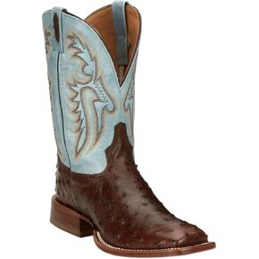 Tony Lama Castillo 11'' Full Quill Ostrich Men's Western Boots – Premium Leather, Durable Design, Comfortable Fit