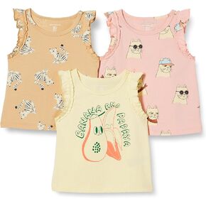 Amazon Essentials Girls and Toddlers 'Tuck Tank Tops ، Pack of 3