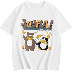 Girl's Graphic Print Tee Shirt Round Neck Short Sleeve T Shirts Summer Cute Trendy Tops
