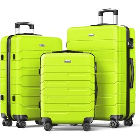 ABS Hardside Luggage with Spinner Wheels TSA Lock,(Carry-on,mint green)