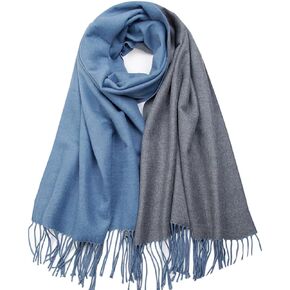 Floralies Cashmere Scarf for Women Wool Scarf Gift Box Double-sided Style Tassels Winter Thick Oversized Scarves Wraps