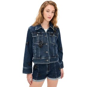 CINQ à Sept Sept Septo Women's Black Black Soffilized Riveria Jacket