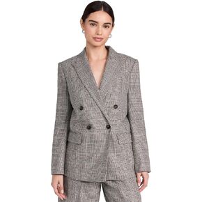 Vince Women's Plaid Double Breasted Blazer