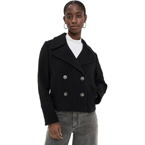 Vince Women's Boiled Wool Cropped Peacoat